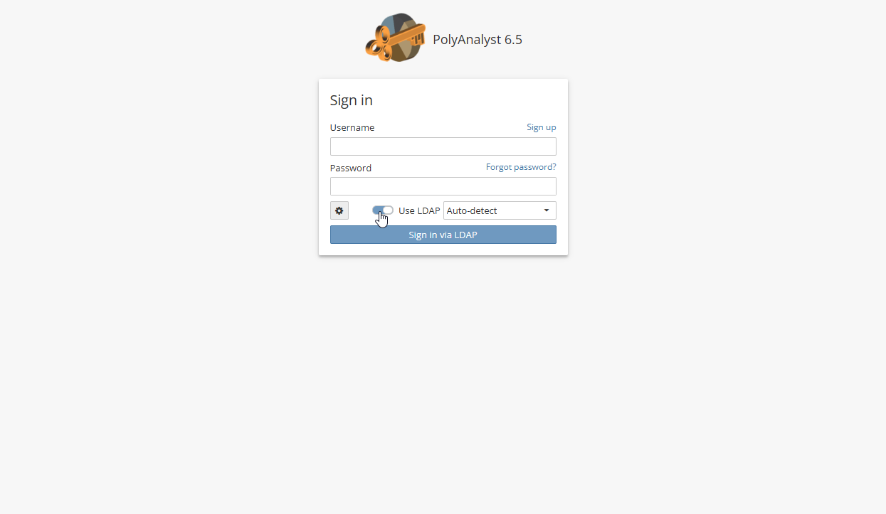 login ldap toggle