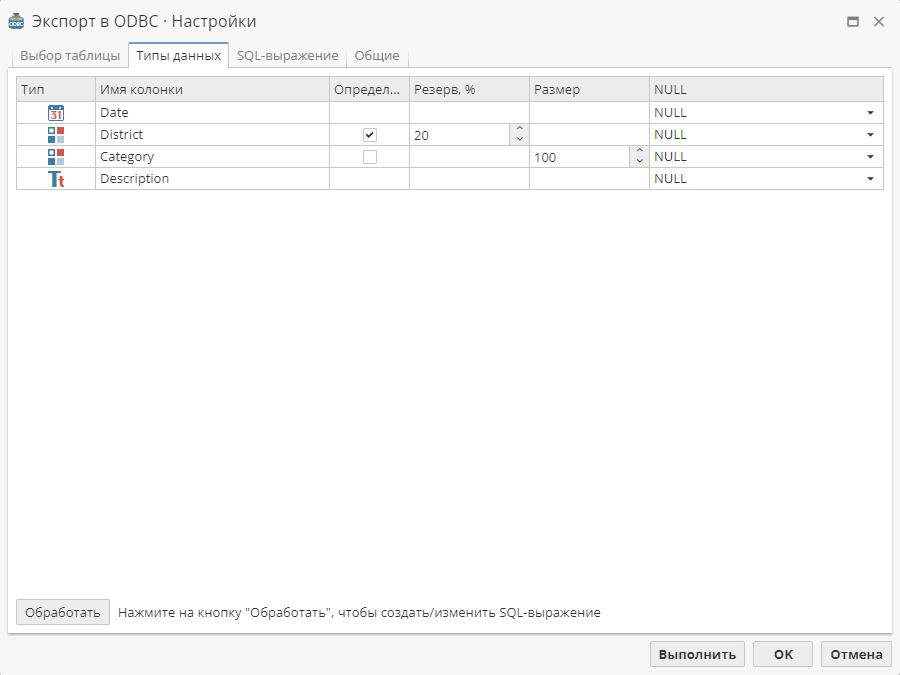 odbc export data changed.rus