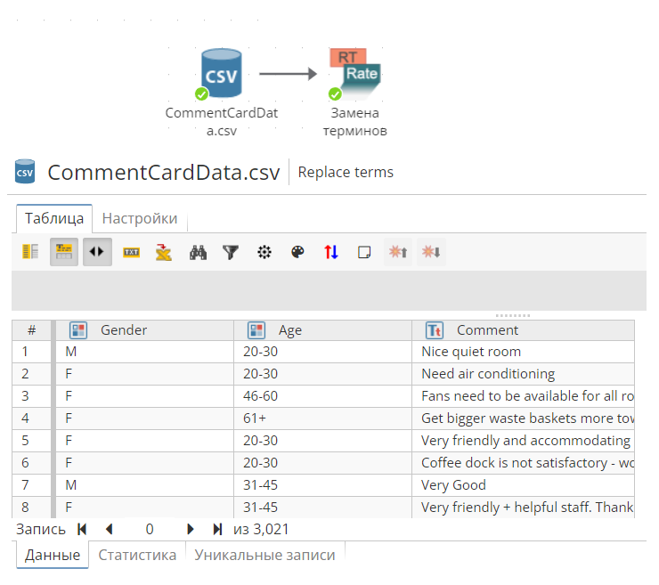 replace terms example input.rus