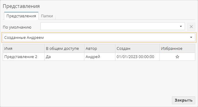 views sorted by folders.rus